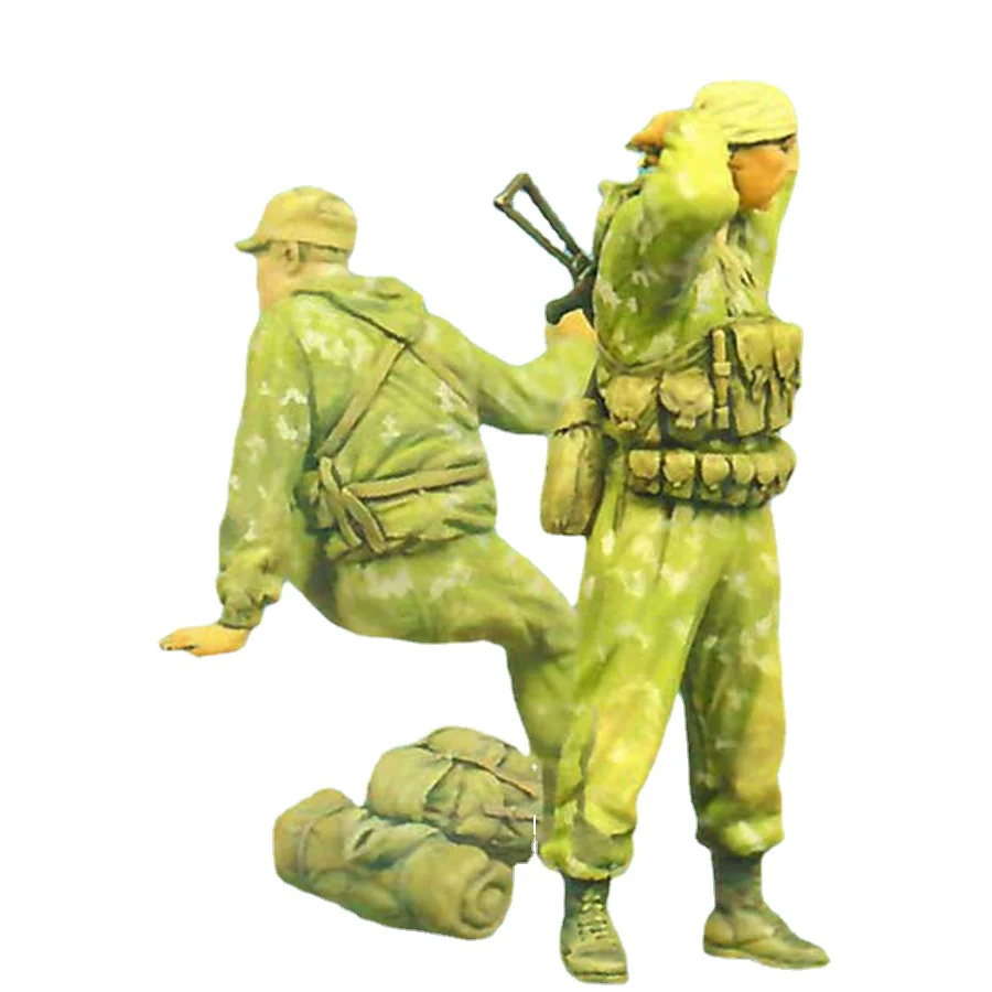 1/35 Scale Resin Soldier Model Kit Afghanistan War Soviet Airborne Soldiers 2 Unassembled and Unpainted DIY Toys 2231