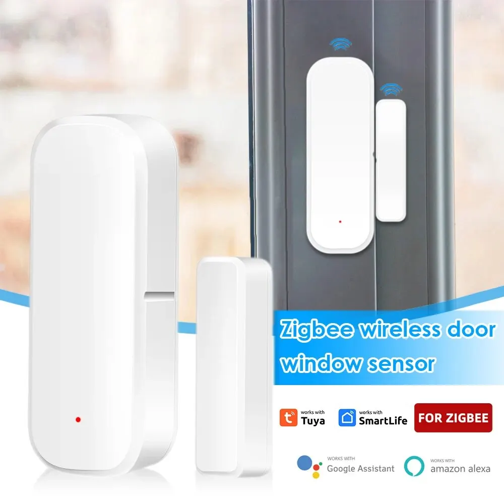 Tuya ZigBee Door Window Sensor Door Open/Closed Detectors Security Protection APP Remote Control Via Alexa Google Home