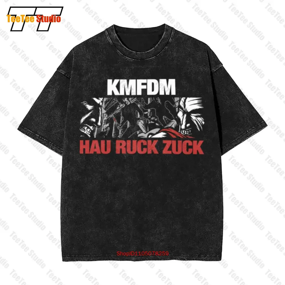90S Kmfdm Hau Ruck Zuck Tour Oversized T-Shirt P7A4
