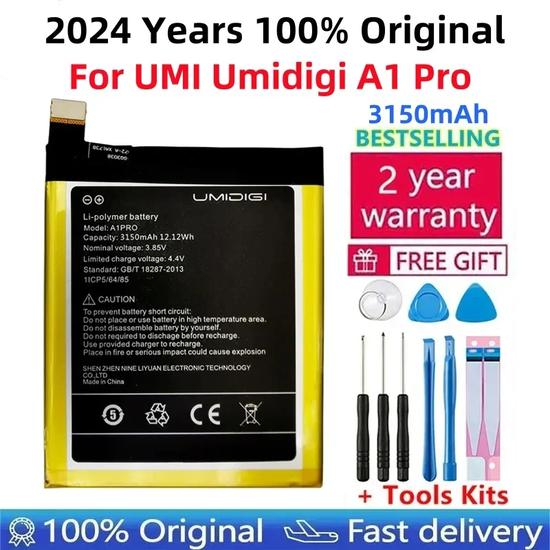 

Replacement Battery For UMI Umidigi A1 Pro A1Pro Cell Phone Batteries, 3150mAh, 100% Original, High Quality, 2024