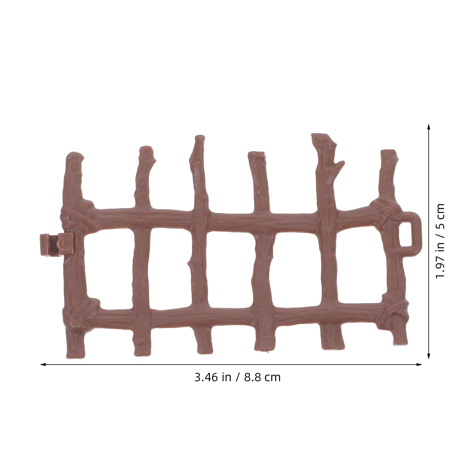 50 stuks miniatuur boerderijhek realistische houtkleur kunststof behuizing set voor micro landschap tuinrand scène accessoires