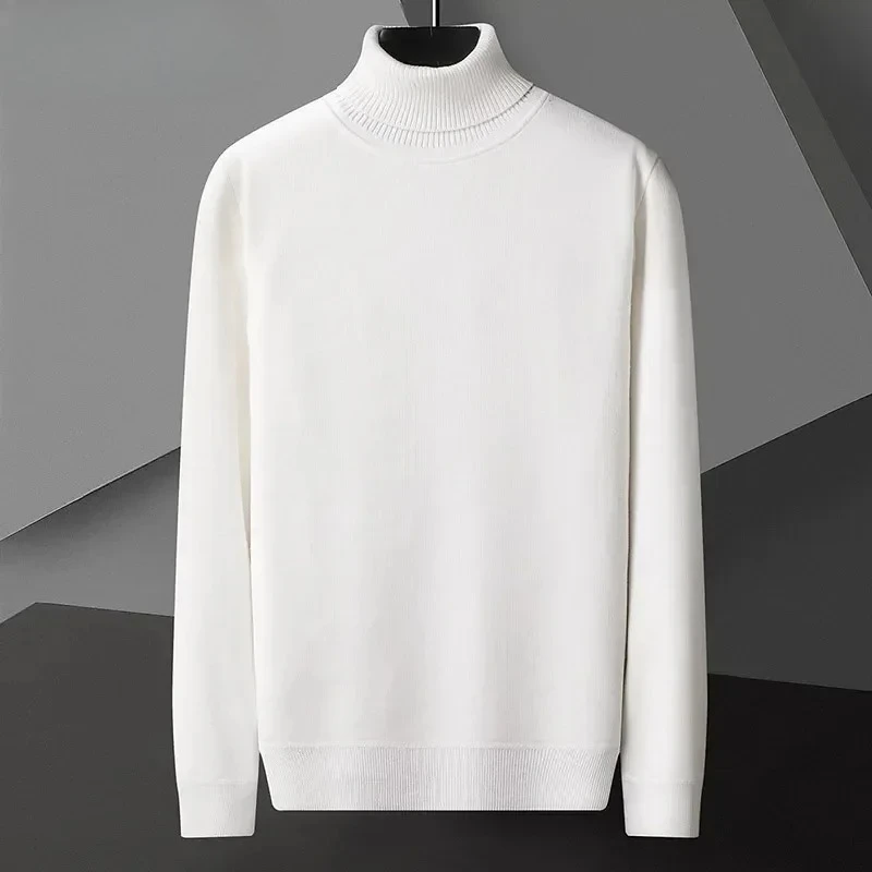 

Men's Casual Slim Fit Basic Tops Long Sleeve Knitted Streetwear Lightweight Turtleneck Pullover Sweater Solid Color Sweater Men