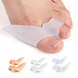 2PCS Silicone Toe Corrector Hallux Valgus Buffer Toe Separator for Men and Women Foot Skin Care Protectors Foot Pedicure Tools