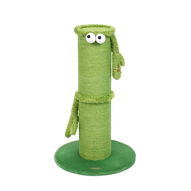 

Cat Scratching Post Bamboo Style Tall Sisal Rope Pillar Durable No Shed Stable Base Furniture Protector Anti Slip Indoor Cat Toy