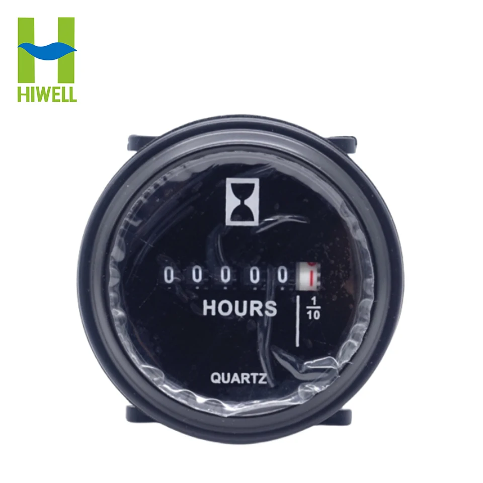 SH-1 Quartz Timer Round Hour Meter Counter Industrial Electronic Mechanical Timer For Car Motorcycle Generator DC6-80V