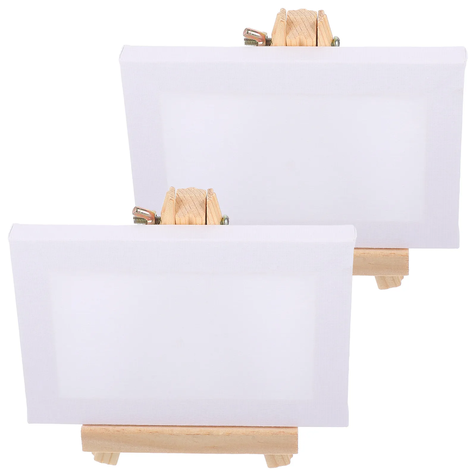 

2Sets Small Easel for Painting Canvas Lightweight Compact Design Perfect for Students and Hobbyists Mini Canvas and Easel