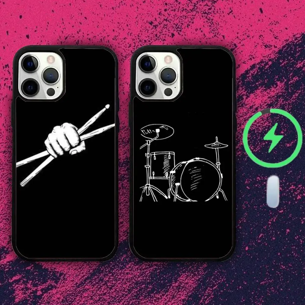 

Art Drum Drummer Phone Case For iPhone 16e,16,15,14,13,12,11,Plus,Pro,Max,Mini Magsafe Magnetic Wireless Charging