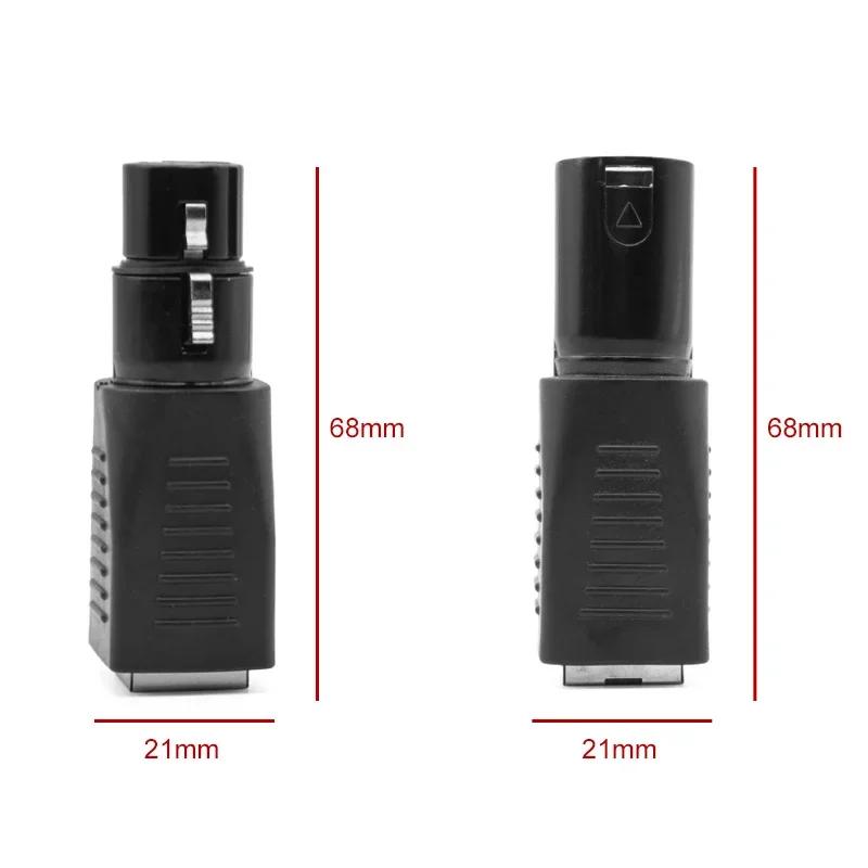 XLR to RJ45  Canon Conversion Connector Network Ethernet to DMX 3Pin 5Pin Adaptor Male to Female Audio DMX with Variable Plug
