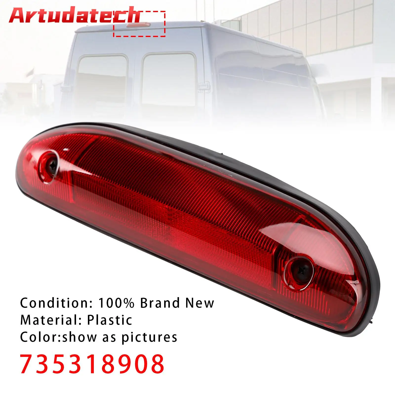 

Светодиодный третий стоп-сигнал Artudatech 735318908 для Ducato 244 Citroën Jumper, красный автомобильные аксессуары