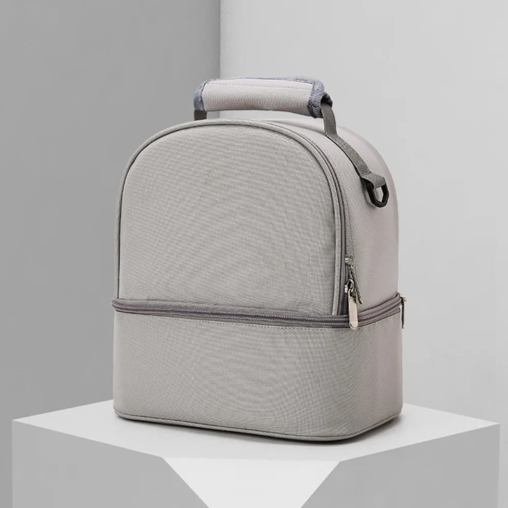 Nylon Insulation Mommy Backpack Double Layer Large Capacity Baby Diaper Bag Milk Preservation Multifunctional Mommy Shoulder Bag