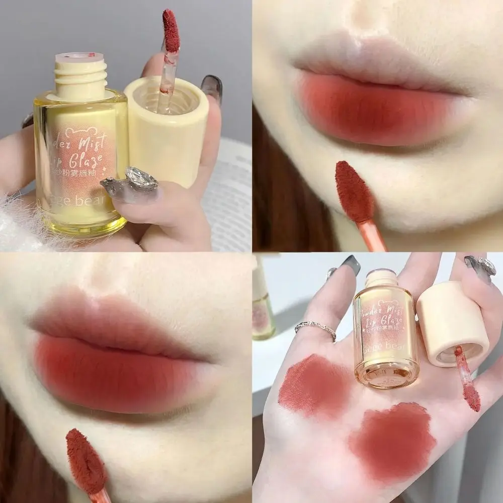 Cosméticos para el cuidado de los labios, esmalte de labios de larga duración, brillo de labios mate de terciopelo, rubor suave, barro de labios para mujeres