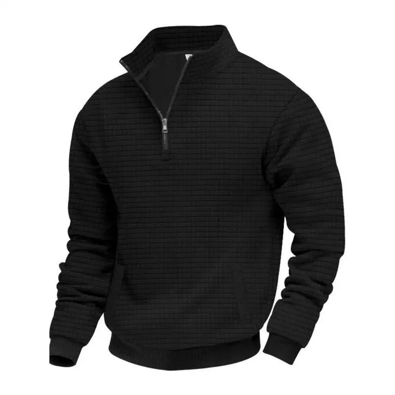 Men's Casual Fitted Thick Knit Sweater Plain Fall Winter Essential Soft Stretchy Comfortable Breathable Zipper Closure Sweats...