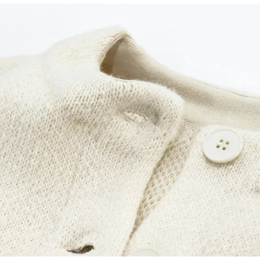 Heidd Commute Sle Long Sve round Ne Maglione lavorato a maglia Top versatile bianco a righe verticali per giovani donne in posizione...