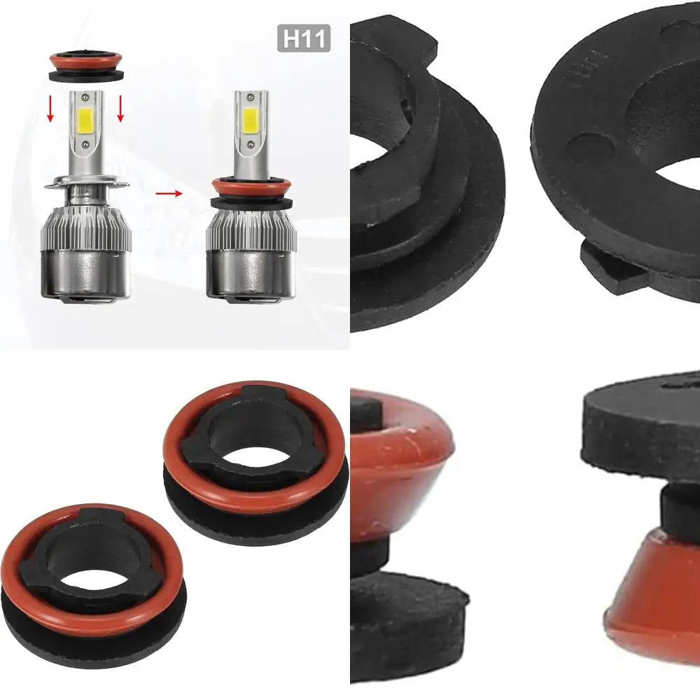 

X AUTOHAUX 2pcs H11 LED Headlight Adapter Base Bulb Sockets Retainer Holder Universal for Car Black
