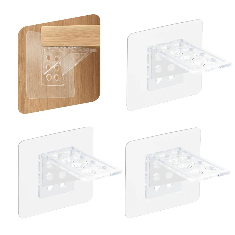 1/2PCS Shelf Support Adhesive Pegs Closet Partition Bracket Cabinet Support Clips Wall Hanger Sticker For Kitchen Bathroom