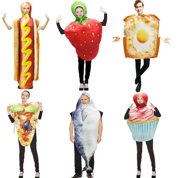

Halloween Carnival Party food Cosplay Costume Adult Stage Performance sponge Costume Props Funny Costume