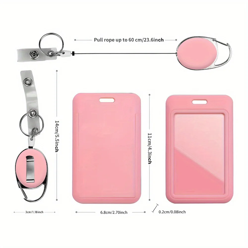 Чехол для карт с брелком, пластиковый пылезащитный набор карт, зажим для бейджа, аксессуары для безопасности, водонепроницаемый венок с буквенным узором