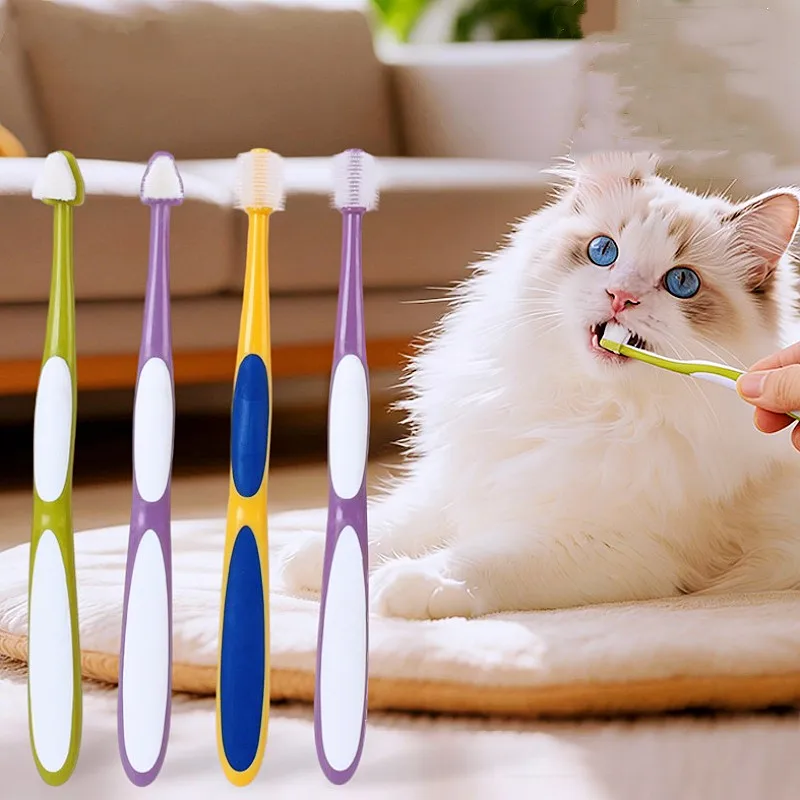Dog Toothbrush 360 Degree Pet Toothbrush Soft Hair Brush for Dog Teeth Cleaning Pet Oral Care Brush Dense Hair Dogs Toothbrushes