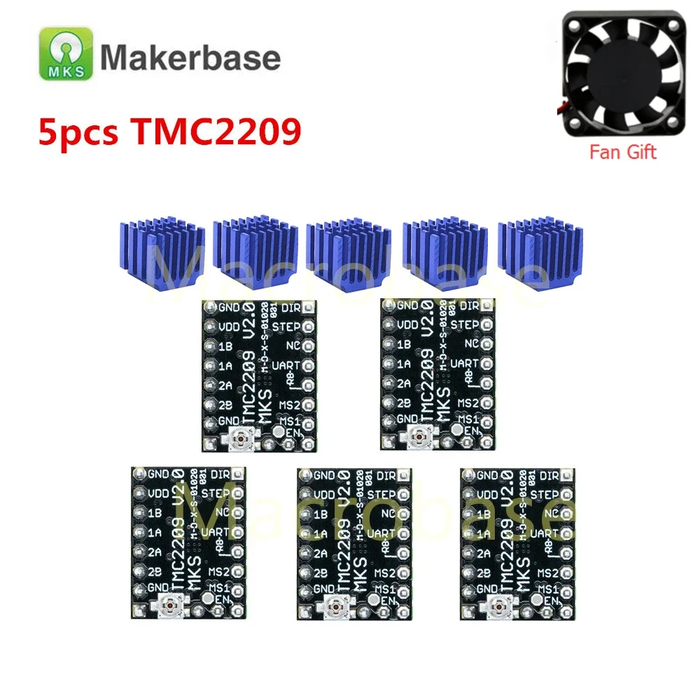 TMC2209 stepper driver controller TMC 2209 engine stepping driver board 3d printer stepstick homeless module for Nema 17 motor