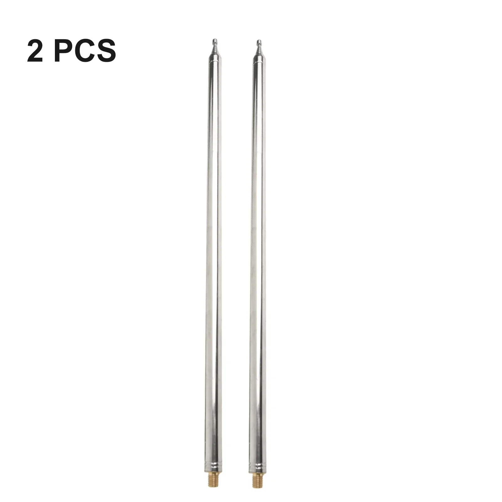 2Pcs 201 Stainless Steel Whip Antenna Pull Rod For HF Radio Positive V Expanded Length 5.6M Distal Diameter 3.6mm