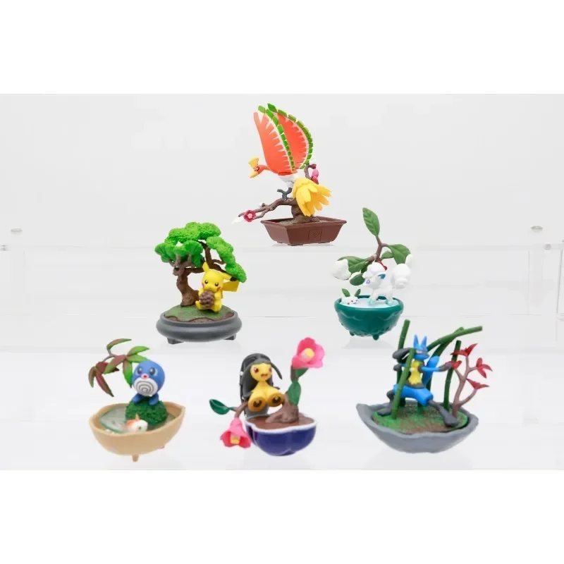 

Pokemon Mini Bonsai Diorama Figure Set Glaceon Pikachu Collectible Scene Anime Decor Gift for Fans Christmas Display