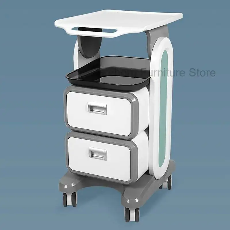 Transparent Tattoo Cleaning Manicure Cart Trolley Hospital Auxiliary Dressing Hair Lash Nails Salon Muebles Belleza Furniture
