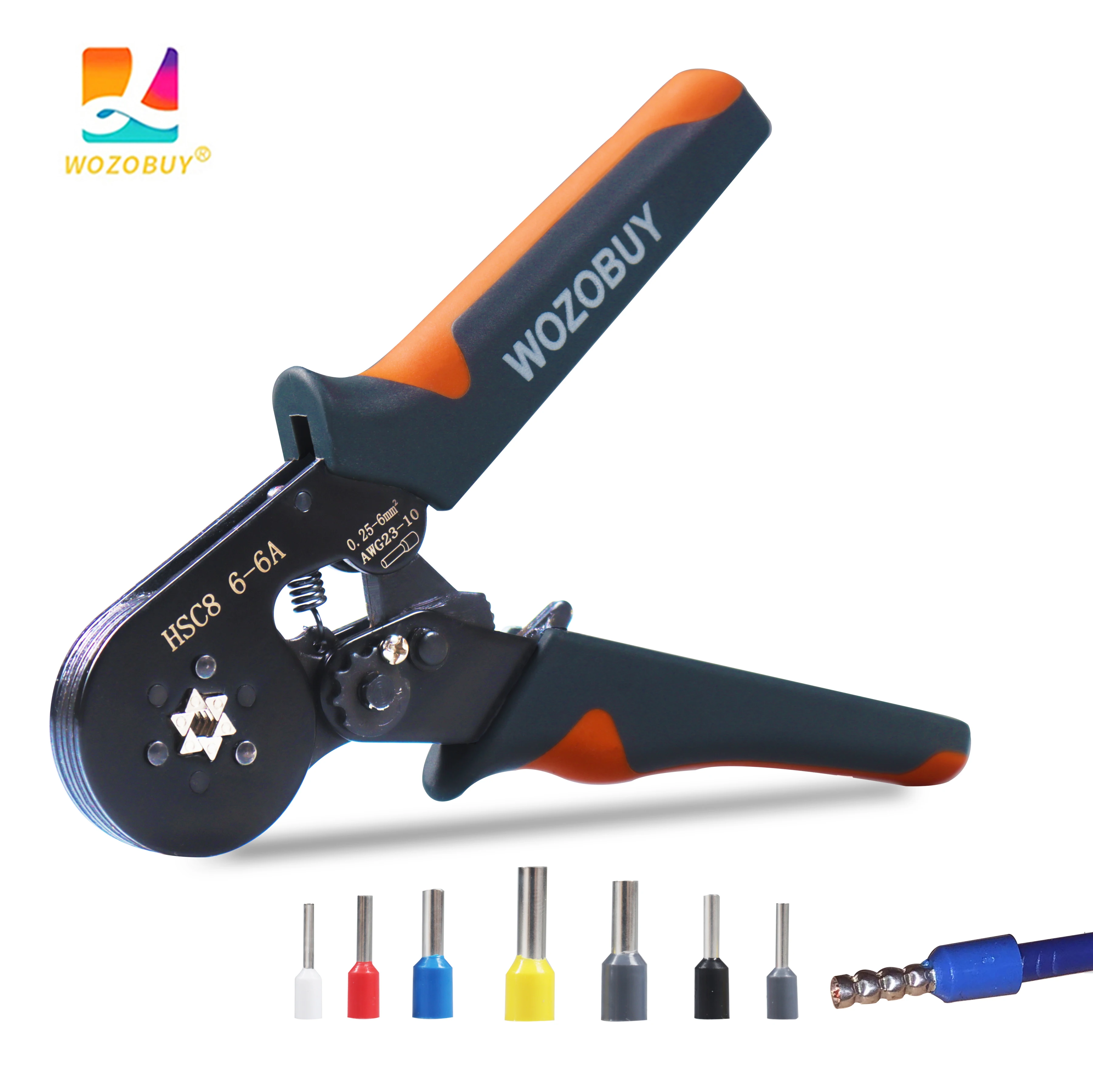 Tube Terminal Crimping Tools Ferrule Crimping Pliers HSC8 6-4 0.25-10mm² 23-7AWG 6-6 0.25-6mm² Electrician Clamp Sets Wire Tips