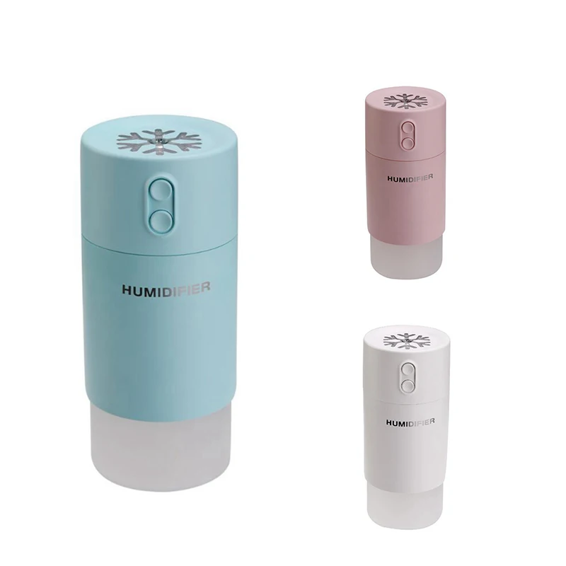 

Desktop Snowflake Air Humidifier Diffuser 400ML Capacity Colorful Night Light Mist Maker Mini USB Sprayer