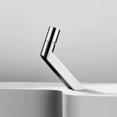 Basin Faucet Premium Gray/Chrome Hot Cold Mixer Sink Tap For Bathroom Waterfall Spout Deck Mounted Single Handle Wash Tap