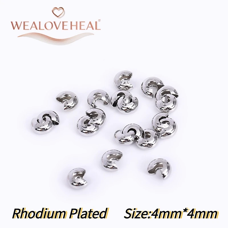 50/100 Stück 18K vergoldete Messing-C-Form-Klemmverschlüsse 3/4/5mm Halbmond-Klemmperlen Stopper DIY Schmuckherstellung Zubehör – Detail 27
