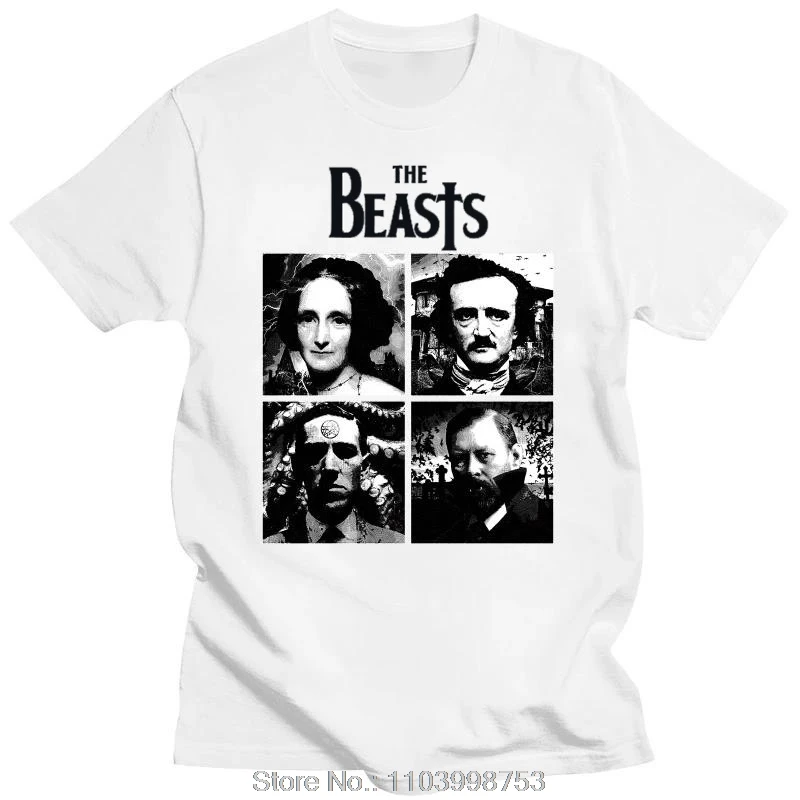 Mary Shelley Edgar Allen Poe H.P. Lovecraft And Bram Stoker Tee Men And Women's Sizes The Beasts Horror Writers Fitness T Shirt