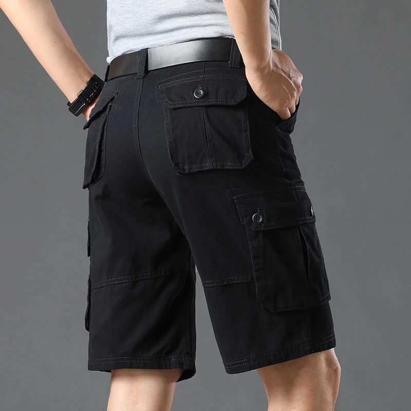 Summer Mens Cotton Cargo Shorts Men Fashion Multi Pockets Military Short Men Outdoor Army Casual Joggers Short Male Plus Size 44