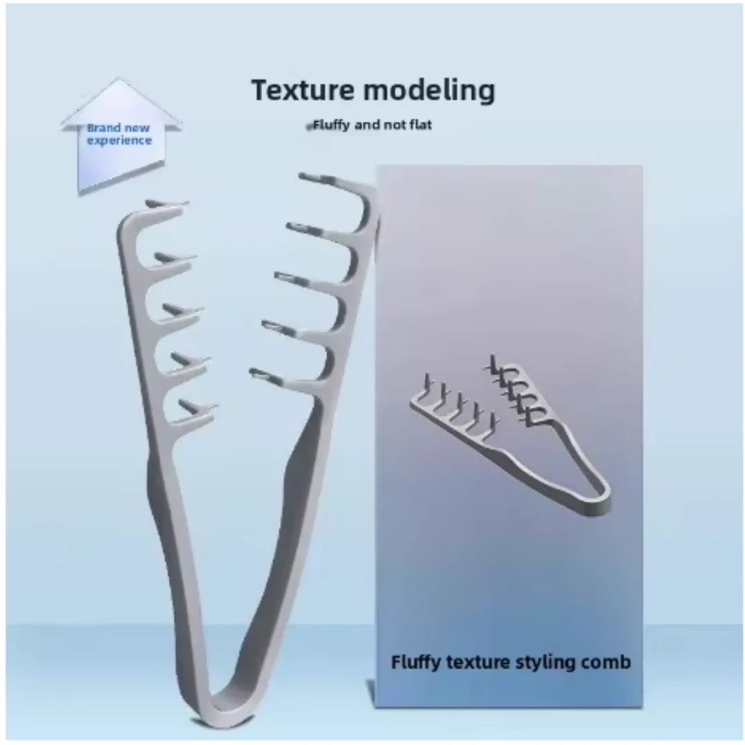 Conjunto de Pentes para Estilização Masculina, Material Plástico, Portátil e de Fácil Armazenamento, Para Definir Volume de Cabelo, Uso em Viagens, Escritório e Dormitórios