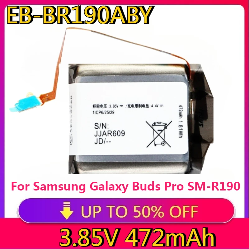 

New High Quality EB-BR190ABY Replacement Battery for Samsung Galaxy Buds Pro SM-R190 EP-QR190 Earphone Compartment Battery
