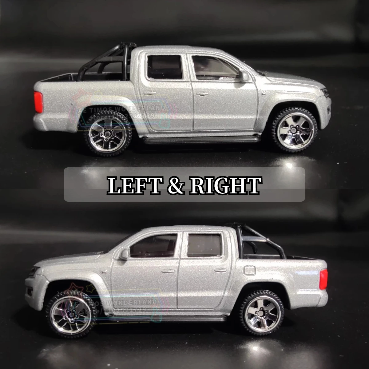 Scale 1/64 VW AMAROK Pickup Replica Metal Mini Truck Car Model Sandbox Ornament Miniature Art Diecast Figure Kid Xmas Gift Toy