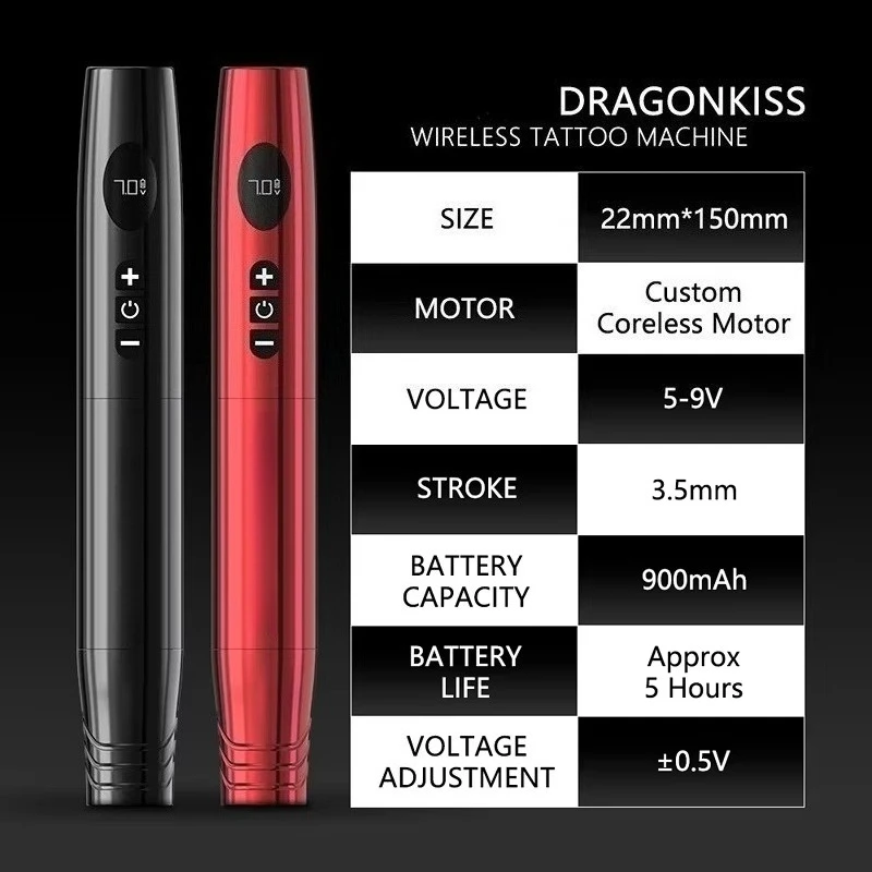P M U Machine 3.5mm Stroke Wireless Permanent Makeup Microblading Pen Machine for Eyeliner Lip Scalp and Small Tattoo