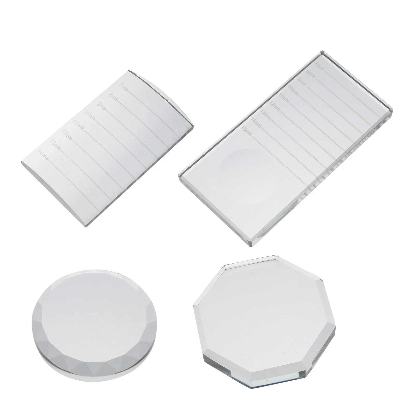 แผ่นรองต่อขนตา 4 ชิ้น แบบใส คริสตัล ใช้กับกาวต่อขนตา น้ำหนักเบา ใช้ซ้ำได้ สำหรับร้านเสริมสวยและใช้ในบ้าน