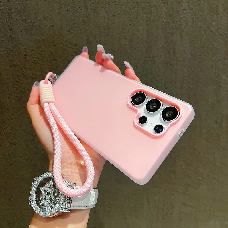 Wrist Strap Lanyard Jelly Phone Case For Samsung Galaxy S26 S25 S24 S23 S22 Ultra Plus FE A36 A35 A54 A16 A56 A17 A37 A57 Cover view 4