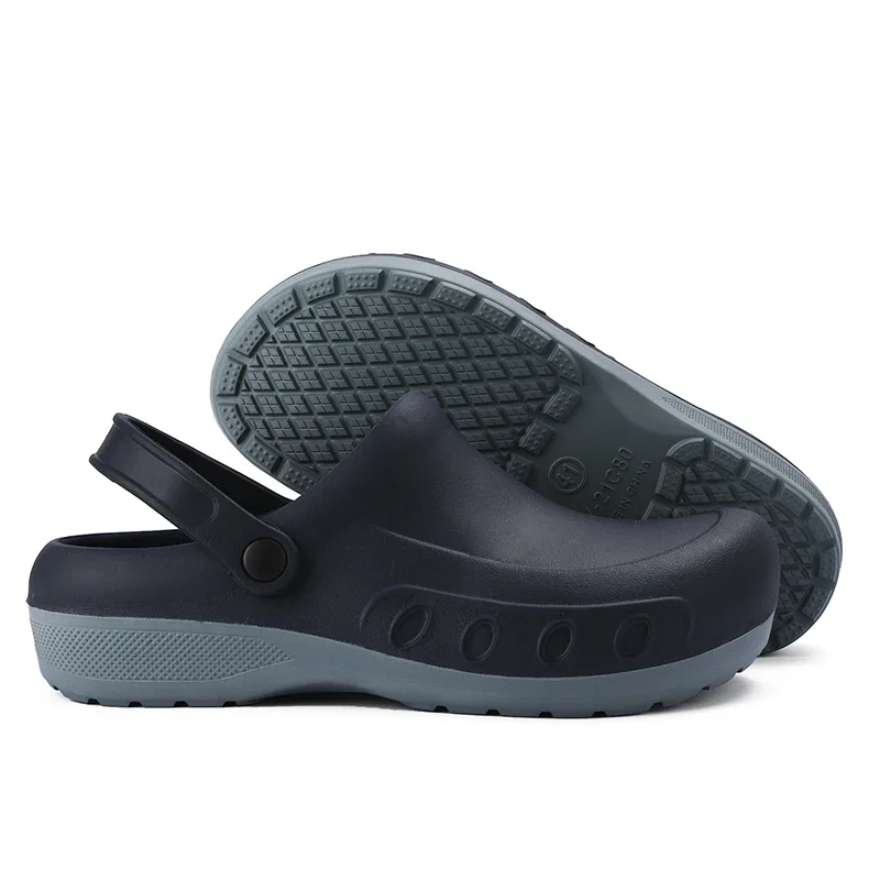 Men Chef Clogs Men Kitchen Shoes EVA Injection Shoes Anti-slip Outsole Comfortable Garden Clogs Waterproof Sandal Big Size 36-49