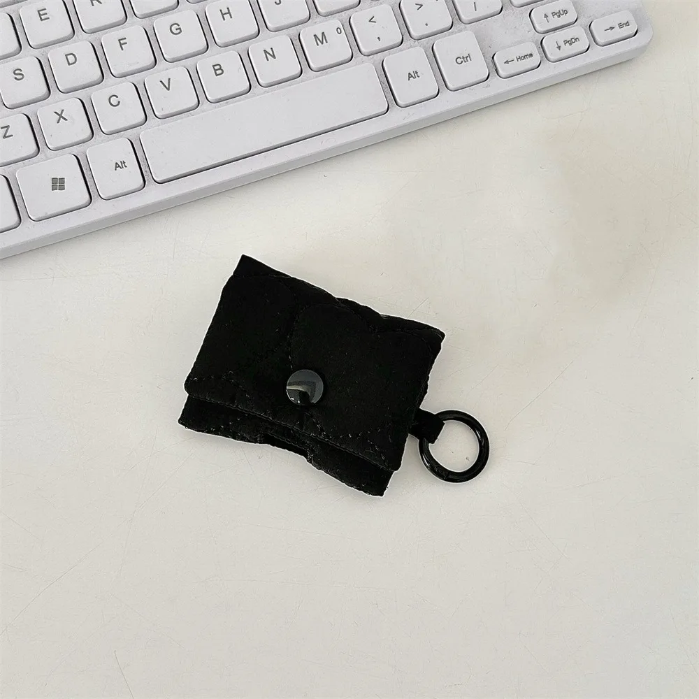 Cute Balletcore Heart Earphone Bag Soft Korean Style Headphone Storage Bag Candy Color Bluetooth Headset Earphone Case