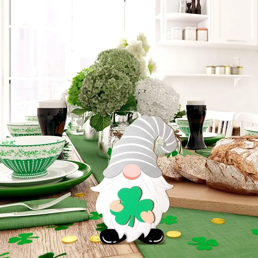 ديكور جنوم خشبي قابل للتبديل للعطلات والخريف التماثيل للهالوين صينية متدرجة مع قطع مغناطيسية يمكنك صنعها بنفسك للهالوين #5