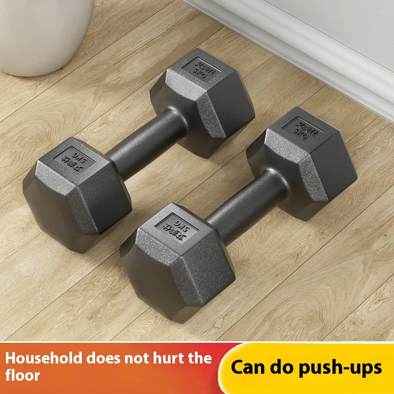 Hexagonal Dumbbell 6/10kg 2 PC Dumbbell Barbbell Crossfit Fitness Strength Exercise Gym Dumbbells Sports Equipment