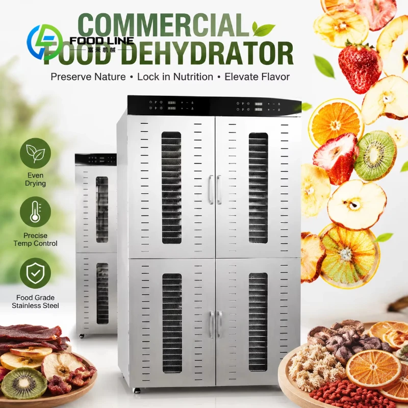 Customized Food Drying Machine Meat Jerky Dehydrator Stainless Steel Hot Air Drying Machine for Beef Seafood Pet Treats