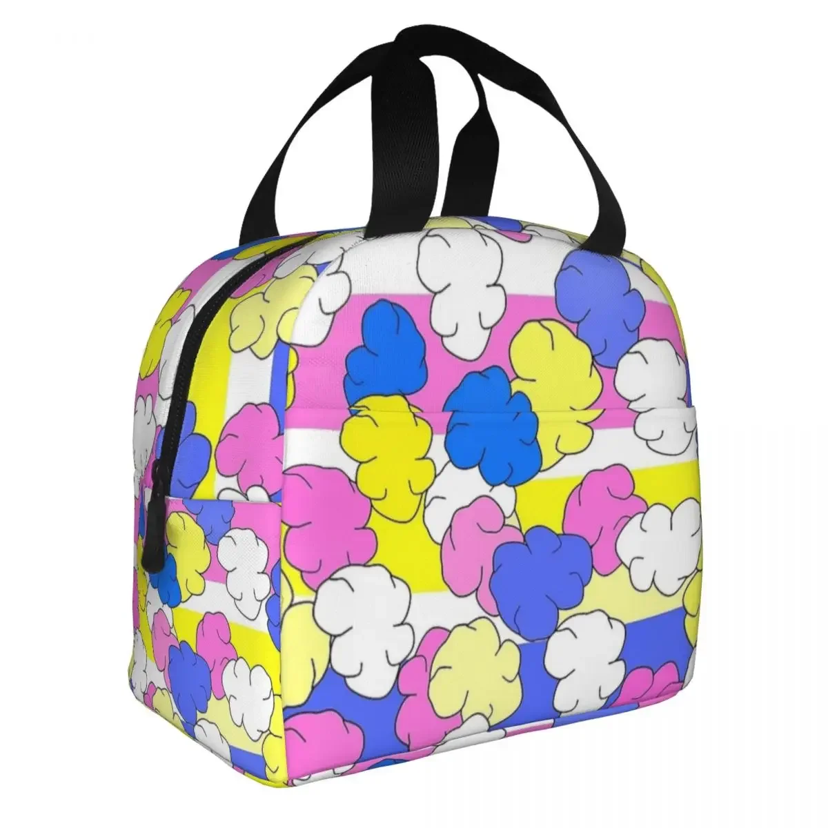 Sweet Candy Buttered Popcorn Insulated Lunch Bag Leakproof Reusable Cooler Bag Lunch Box Tote School Picnic Food Bag