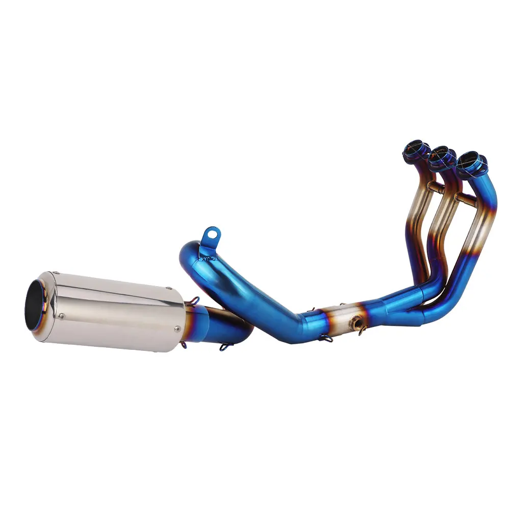 Full System For Yamaha MT09 XSR900 FJ09 FZ09 2014-2020 Motorcycle Exhaust Slip On Front Link Pipe Escape MT09 Exhaust Blue - view 4