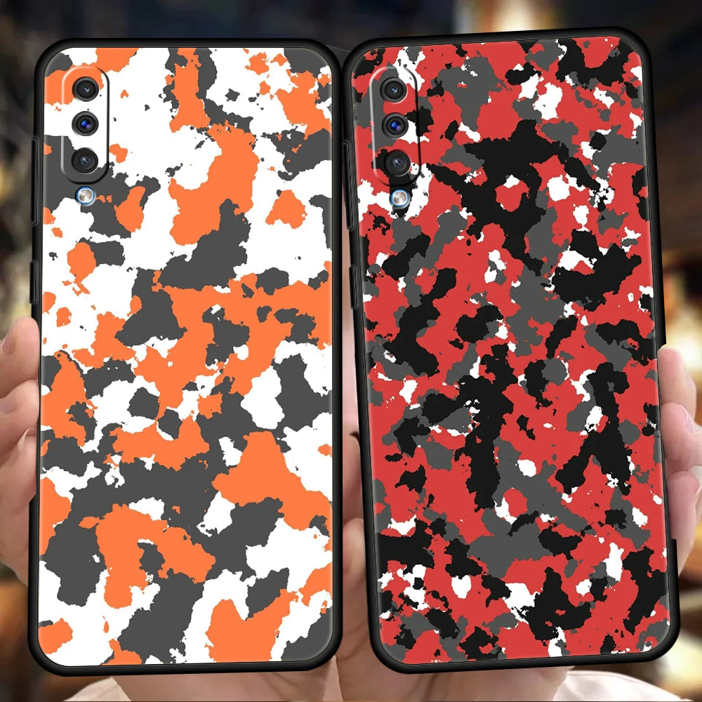 Camouflage Camo Phone Case for Samsung Galaxy A24 A13 A53 A73 A33 A22 A12 A02 A03 A05 A70 A50 A10 A20 5G Silicone Cover Shell