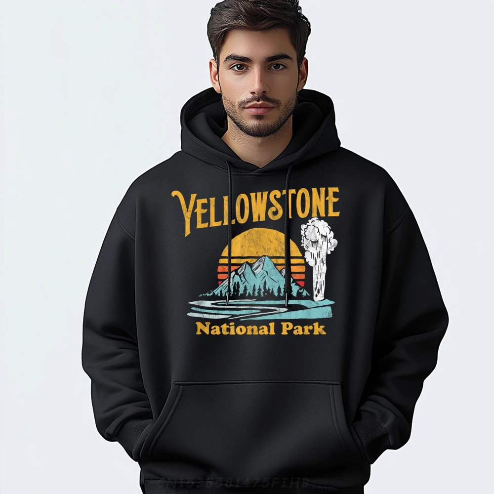 

Vintage Yellowstone National Park Retro Funny Hip hop Hoodies O Neck Funky Long Sleeve Sweatshirt Gift Idea Hoodies