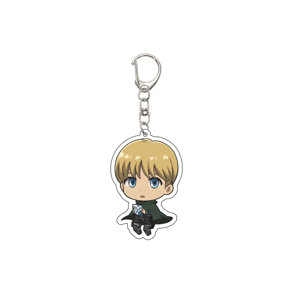 55MM Anime Attack on Titan Schlüsselanhänger Eren Jaeger Mikasa Ackerman Armin Arlert Hange Zoe Schlüsselanhänger Weihnachtsgeschenke