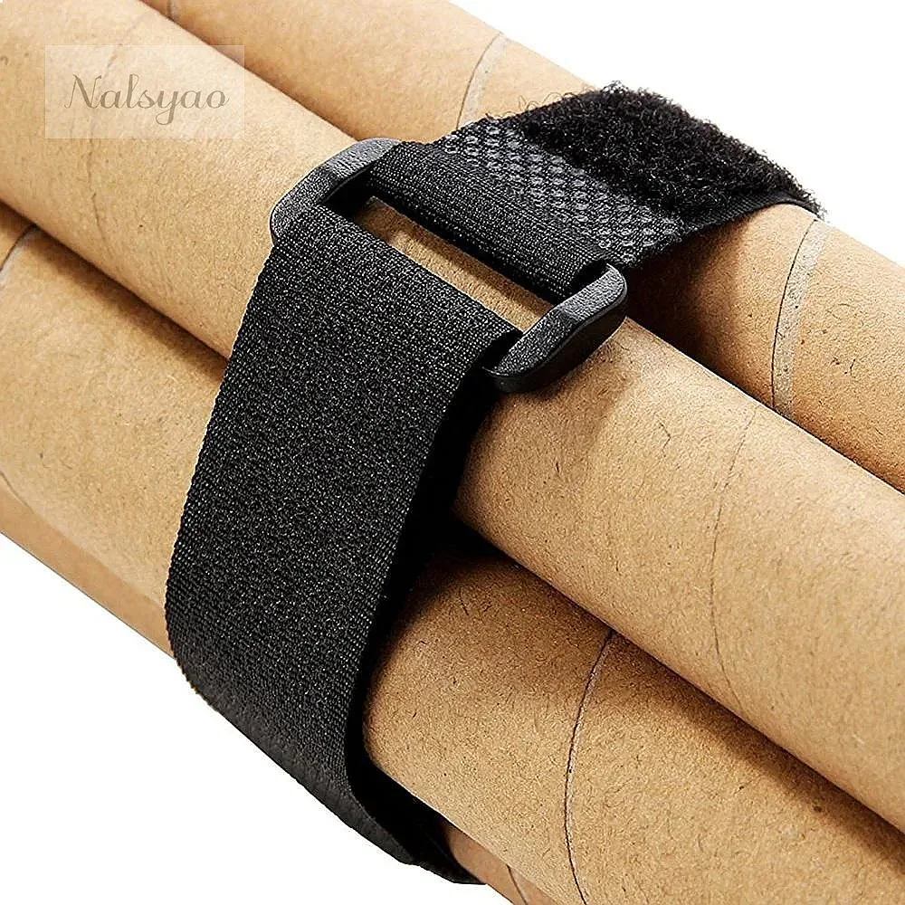 10pcs Reusable Hook and Loop Nylon Cable Ties, Durable Cord Straps for Securing & Organizing, 20cm/50cm Length Options