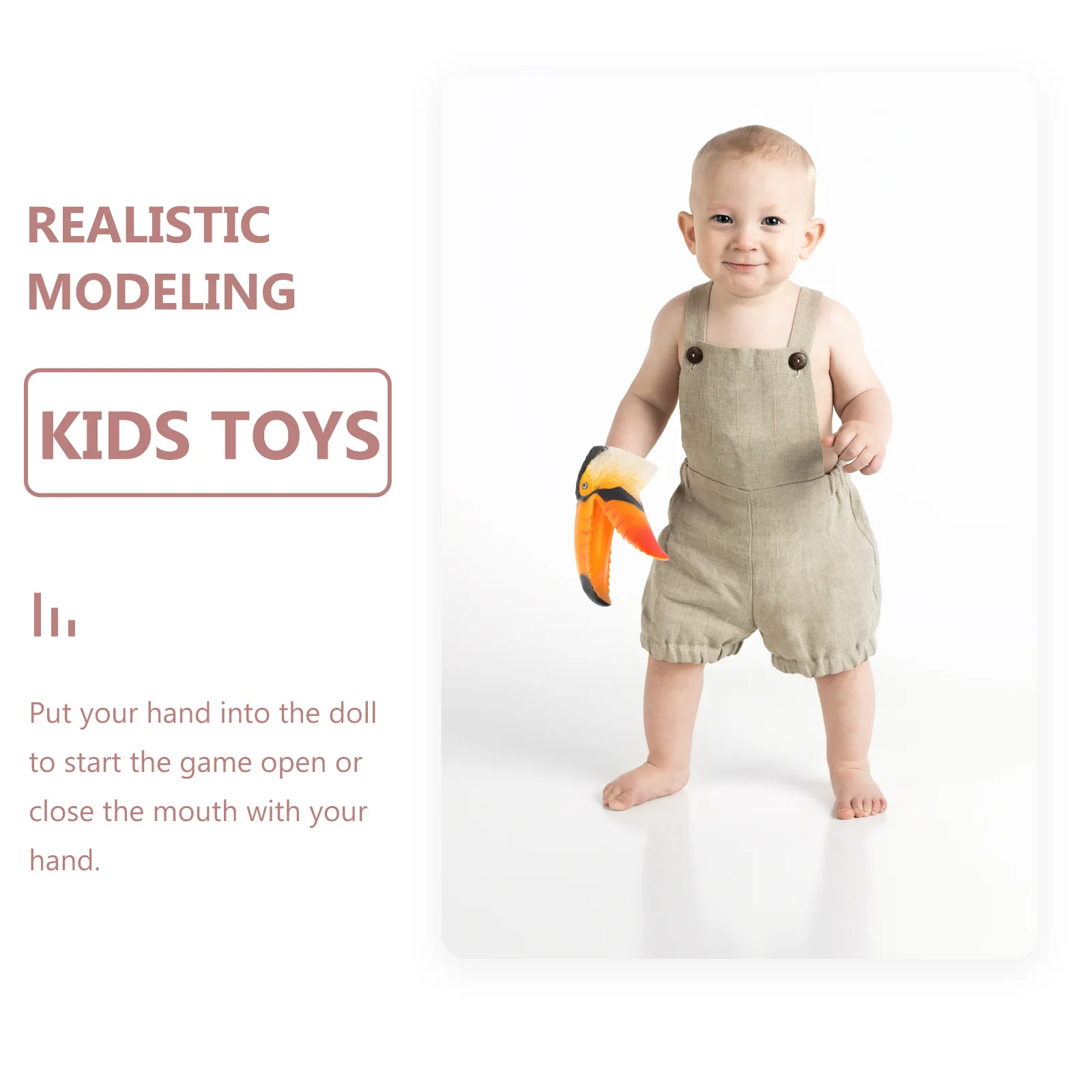 Tucano mão fantoche papel ferramenta educacional para crianças desenvolvimento cerebral família prazer fantoche de mão